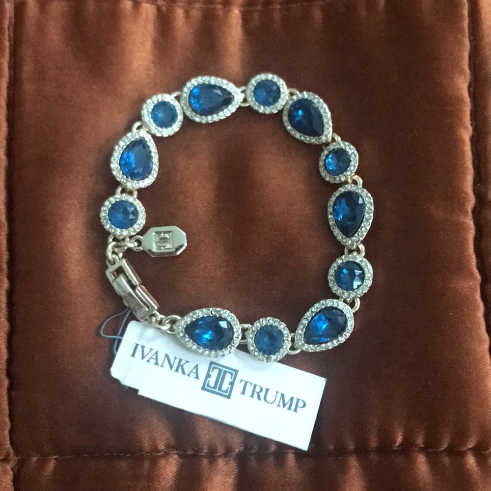 Ivanka Trump blue faux stone bracelet